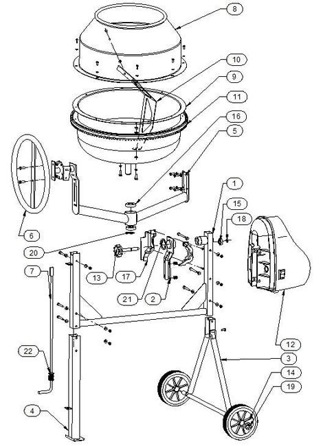 Betoniarka Compact-130 130l/100l 550W Altrad