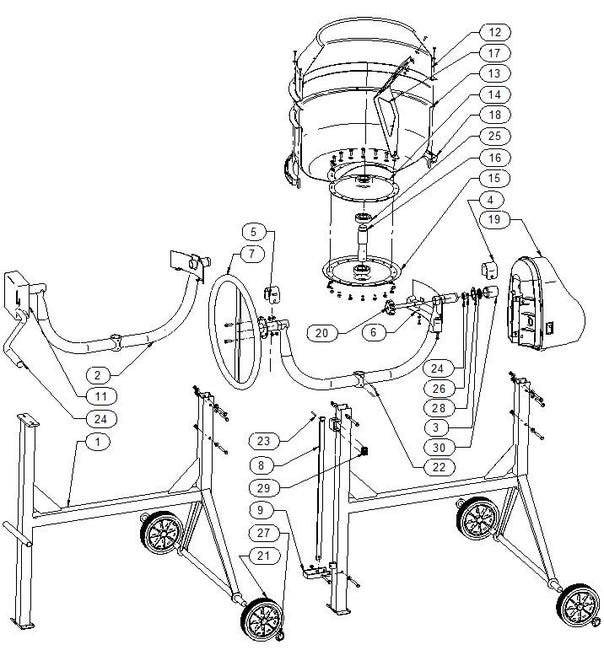 Betoniarka bwe-185 180l/145l 900W Altrad