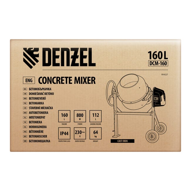 Betoniarka elektryczna 160l 800W Denzel