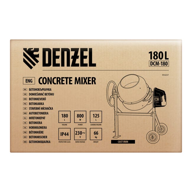 Betoniarka elektryczna 180l 800W Denzel
