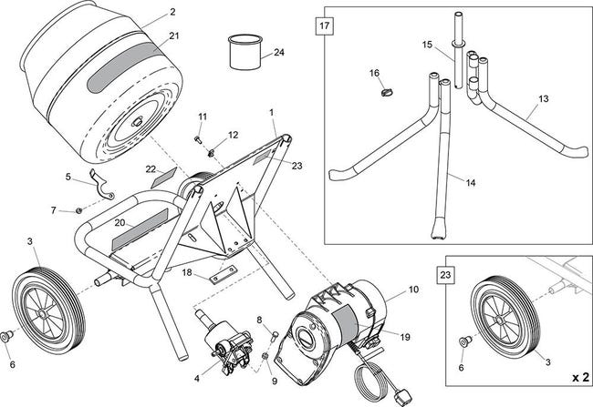 Betoniarka minimix 150 130l/90l 550W Altrad