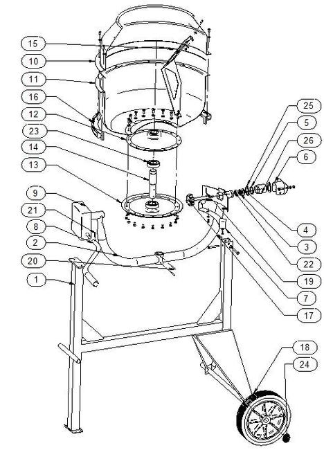 Betoniarka mk-185 profi 180l/145l 900W Altrad