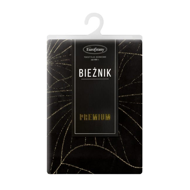 Bieżnik na stół Velvet czarny 35 x 140 cm