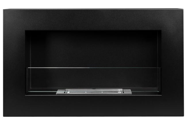 Biokominek wiszący Box 650x400 czarny z szybą