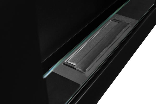 Biokominek wiszący Box 650x400 czarny z szybą