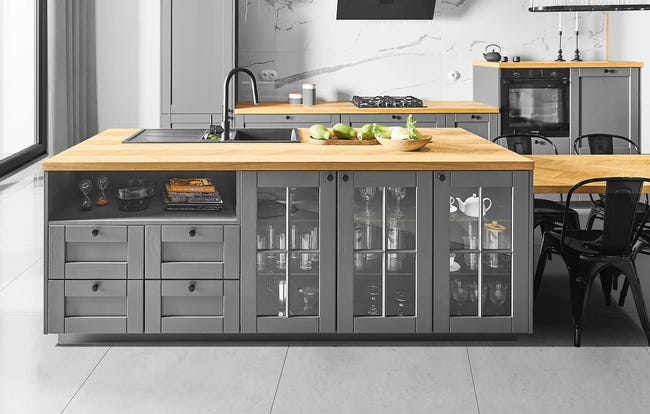 Blat kuchenny fronirowany jodełka premium olejowany 305 cm Biuro Styl