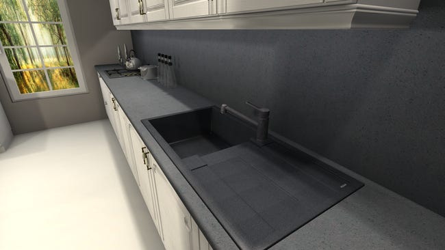 Blat kuchenny laminowany porfido grafito 135S Biuro Styl