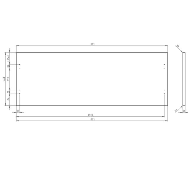 Blat łazienkowy NESS 132 X 46.4 SENSEA