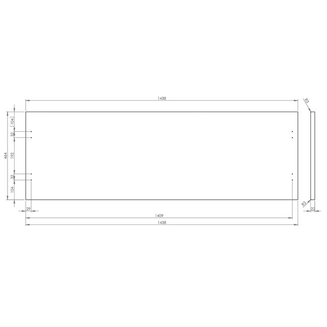 Blat łazienkowy NESS 144 X 46.4 SENSEA