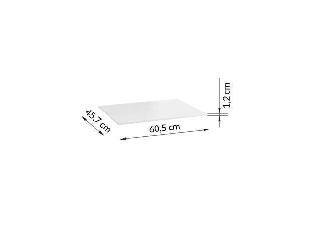 Blat łazienkowy Nero/Stilla 60.5 X 45.7X1.2 Nas