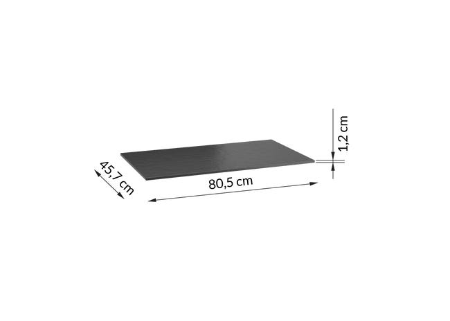Blat łazienkowy Nero/Stilla 80.5 X 45.7 X 1.2 Nas