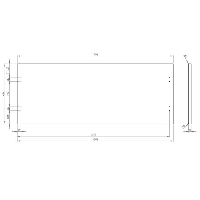Blat łazienkowy TALL 120 X 46.4 SENSEA