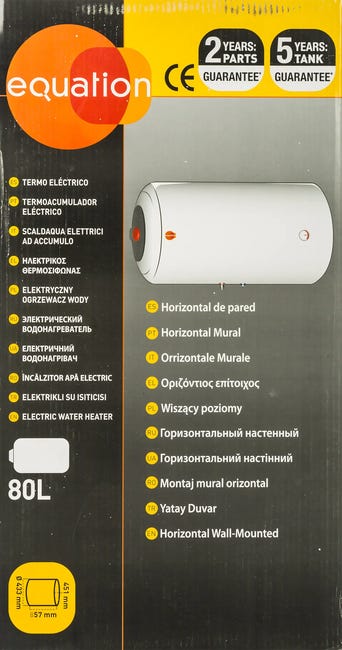Bojler elektryczny wody 80 L/POZIOMY 1500 W Equation