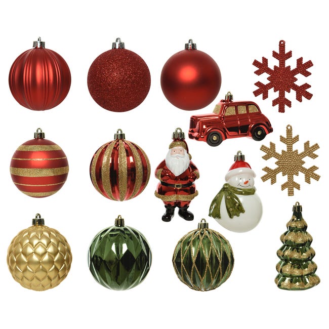 Bombki plastikowe 8cm 25szt. mix