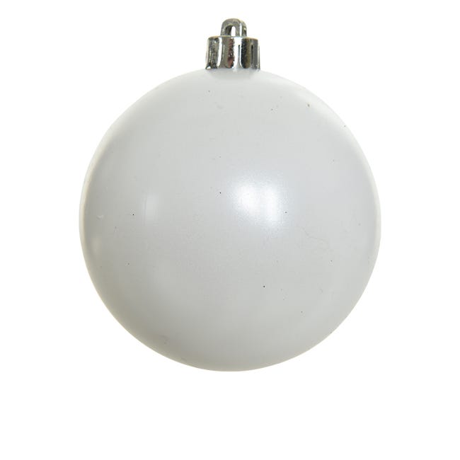 Bombki plastikowe 8cm 33szt. + gwiazda zestaw białe