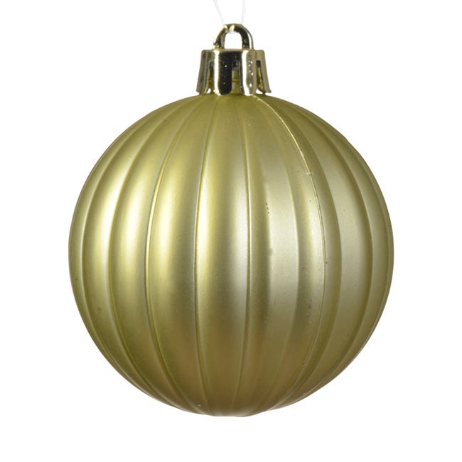 Bombki plastikowe tuba 31.5cm pistacjowe dekorowane