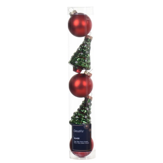 Bombki szklane 28cm różne wzory mix