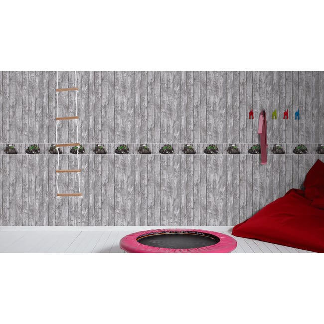 Bordiura dziecięca Trattorini 13 cm x 5 m zielona