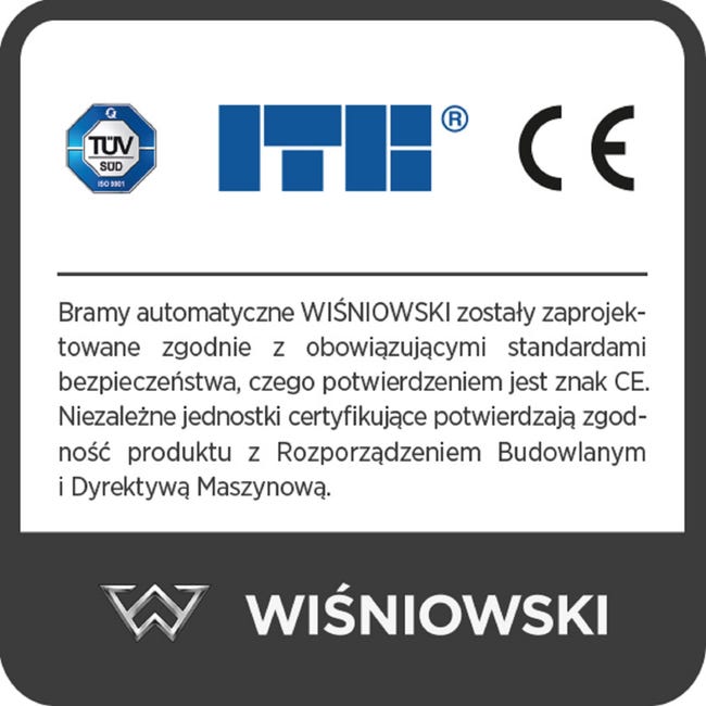Brama dwuskrzydłowa Horis 4x1,5 m automat Wiśniowski