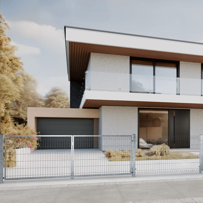 Brama dwuskrzydłowa Modus 4x1.2 m srebrna Naterial