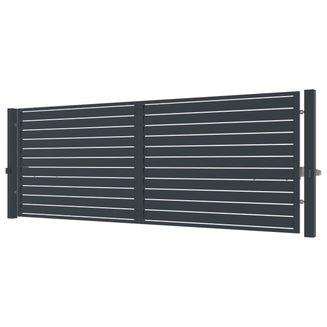 Brama dwuskrzydłowa Salerno + słupki 4x1.5 m Jarmex