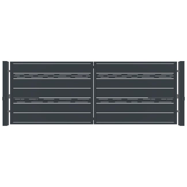 Brama dwuskrzydłowa Udine + słupki 4x1.5 m automat Jarmex