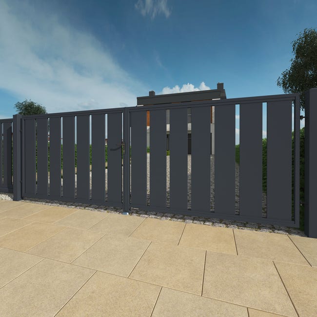 Brama dwuskrzydłowa Verti 3x1,5 m Wiśniowski antracyt