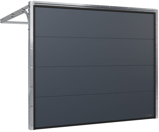 Brama garażowa segmentowa z napędem Nobla Antracyt 2500x2125 mm Wiśniowski