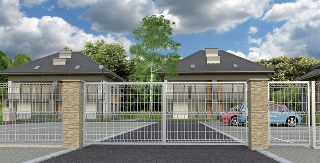 Brama przesuwna Stark 3D 4x1,5 m prawa antracyt Polbram