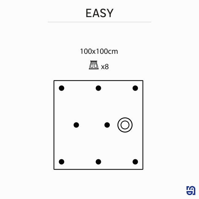 Brodzik do kabiny prysznicowej EASY SENSEA