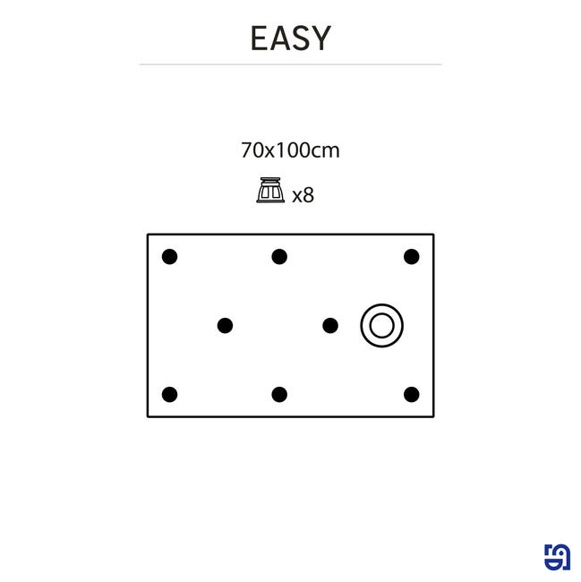 Brodzik do kabiny prysznicowej Easy 70 x 100 Sensea