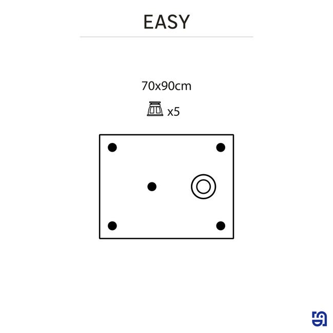 Brodzik do kabiny prysznicowej Easy 70 x 90 Sensea