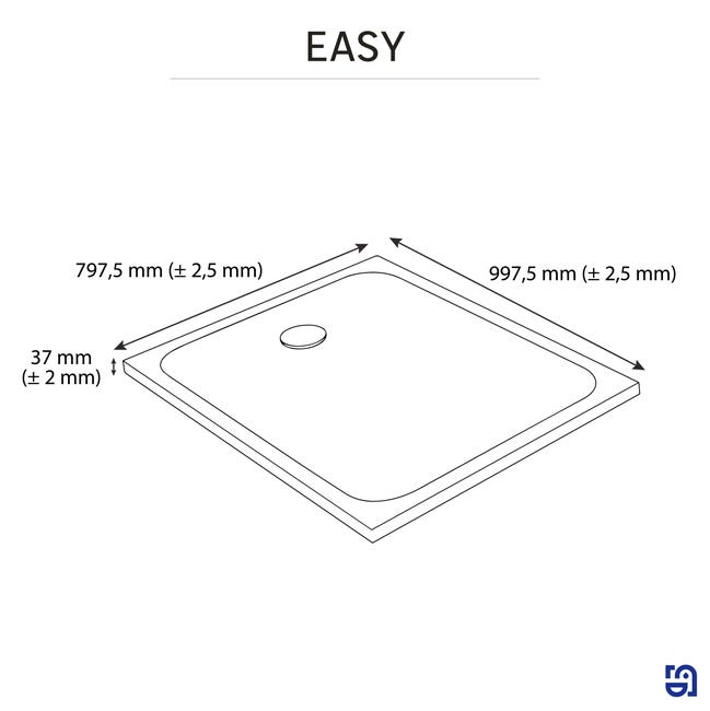 Brodzik do kabiny prysznicowej Easy 80 x 100 Sensea