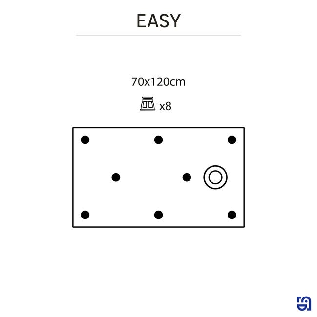 Brodzik do kabiny prysznicowej płaski Easy 70 x 120 Sensea