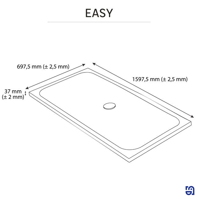 Brodzik do kabiny prysznicowej płaski Easy 70 x 160 Sensea