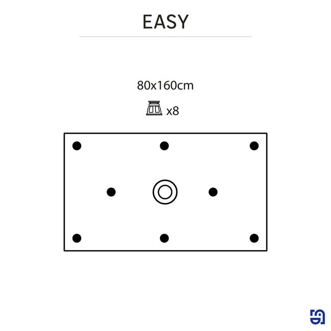 Brodzik do kabiny prysznicowej płaski Easy 80 x 160 Sensea