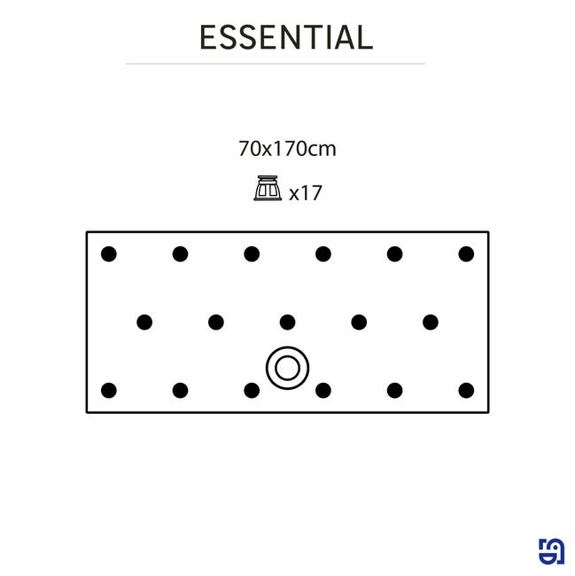 Brodzik do kabiny prysznicowej płaski Essential 70 x 170 x 5/3 Sensea
