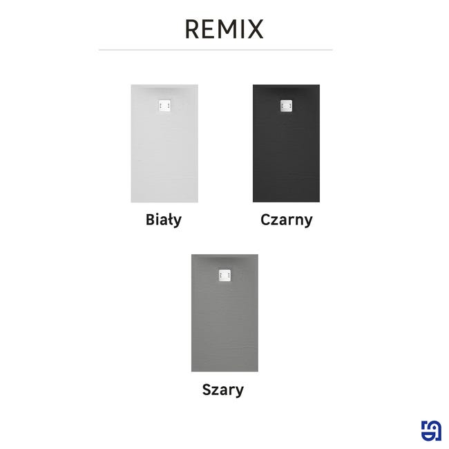 Brodzik do kabiny prysznicowej płaski Remix 80 x 120 Sensea