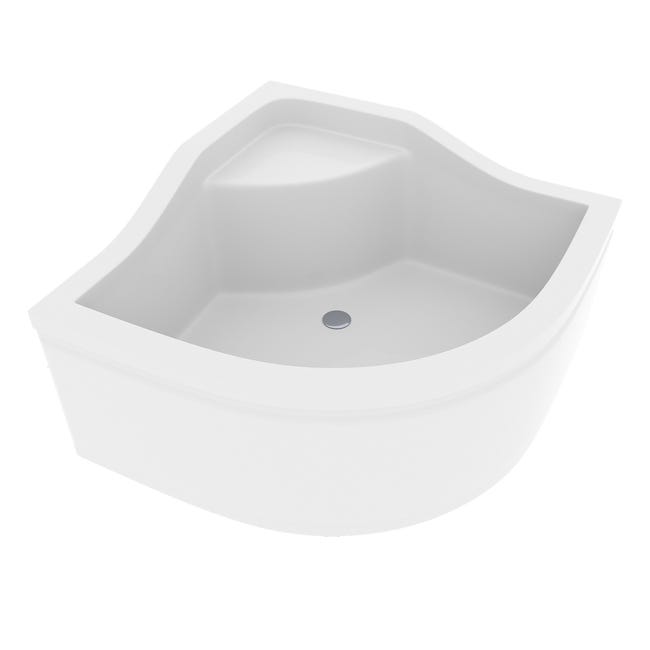 Brodzik do kabiny prysznicowej wysoki z obudową R55 90 x 90 cm Polmetal