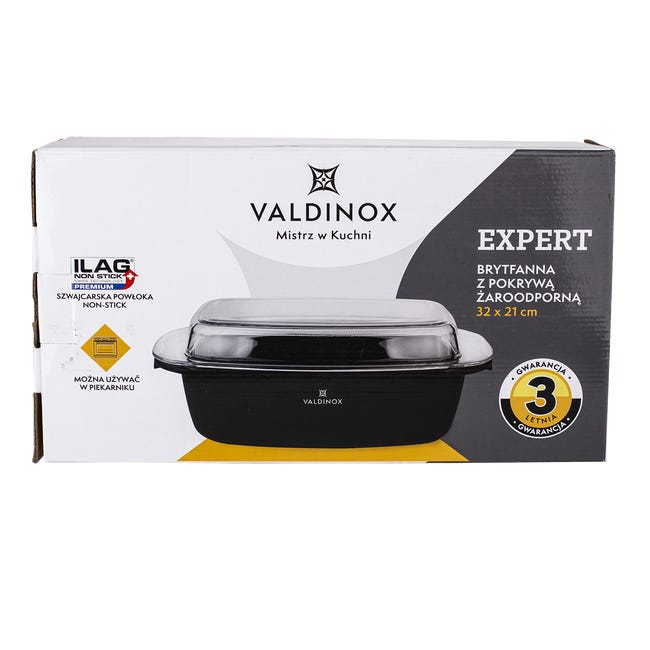 Brytfanna Valdinox Expert 32 x 21cm z żaroodporną pokrywą Altom Design