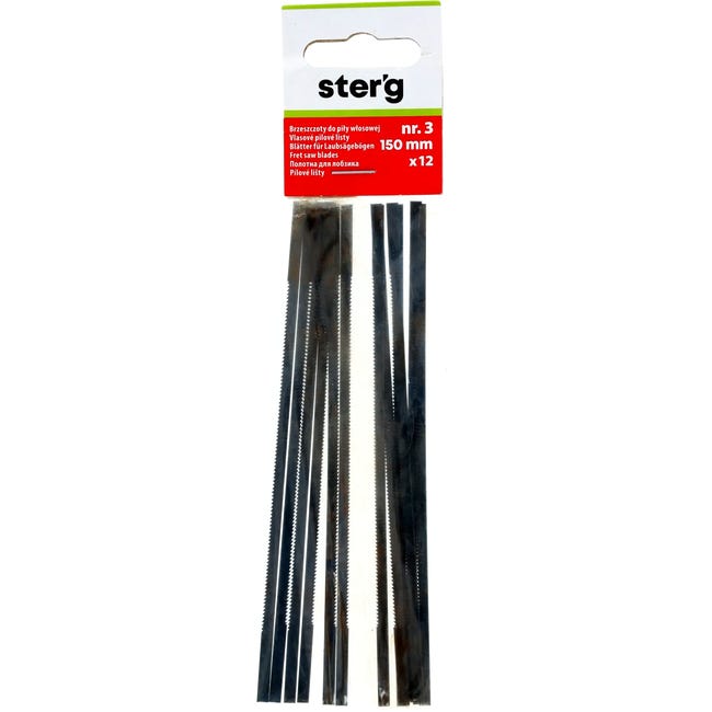 Brzeszczot do piły włosowej 150 mm Z3 12 szt. Ster'g