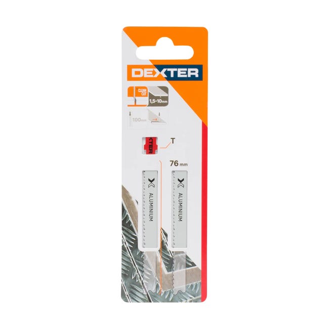 Brzeszczot do wyrzynarki T do aluminium 1.5-10 mm CL/ST 2 szt. DEXTER