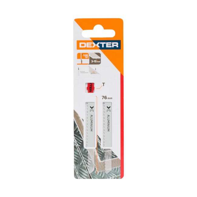 Brzeszczot do wyrzynarki T do aluminium 3-15 mm CL/ST 2 szt. Dexter