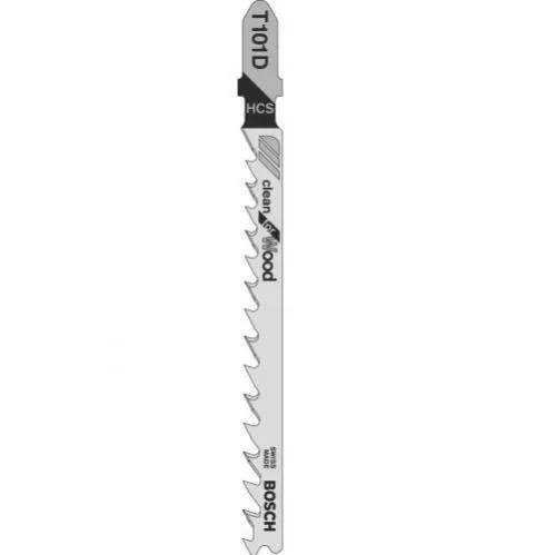 Brzeszczot do wyrzynarki T do drewna 10 - 45 mm Clean for wood T101D 5 szt. BOSCH