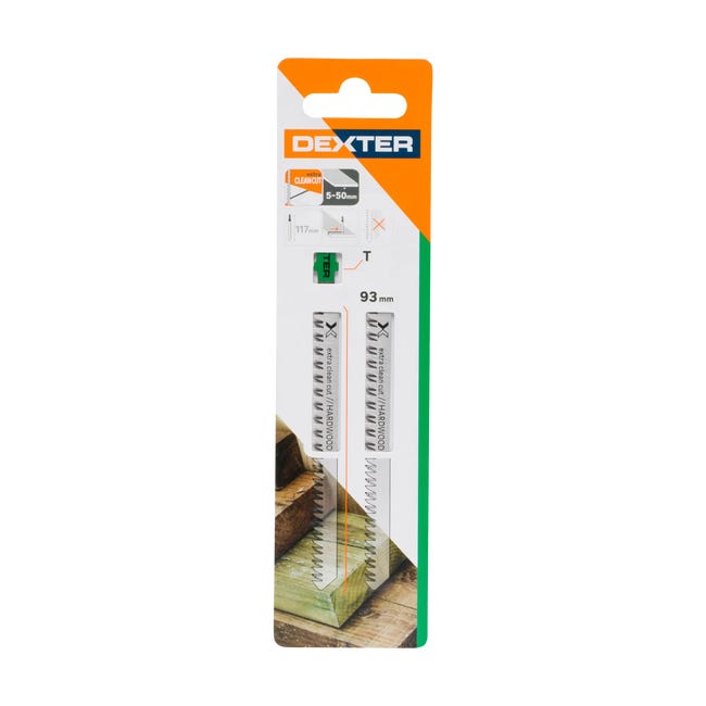 Brzeszczot do wyrzynarki T do drewna 5-50 mm ECL/ST 2 szt. Dexter