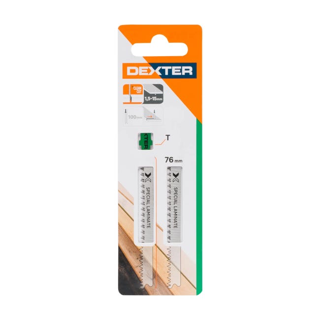 Brzeszczot do wyrzynarki T do laminatu 1.5-15 mm CL/ST 2 szt. Dexter