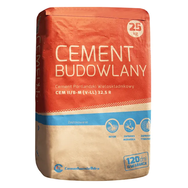 Cement budowlany CEM II/B-M (V-LL) 32,5 R 25 kg ODRA OPOLE
