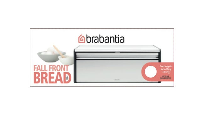 Chlebak stalowy prostokątny Fall Front Brabantia