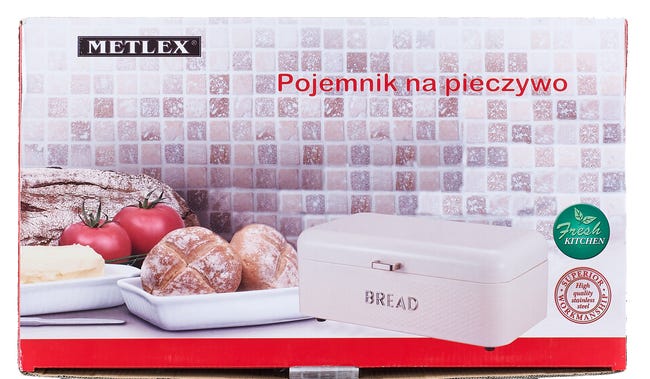 Chlebak stalowy z pokrywą MX1612BL