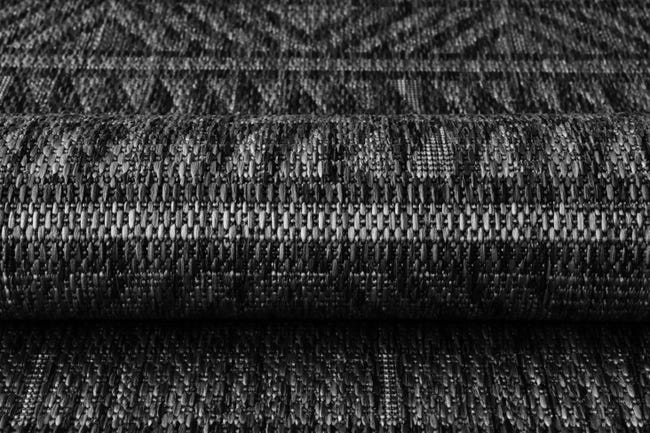 Chodnik dywanowy Panama czarno-szary 60 x 220 cm